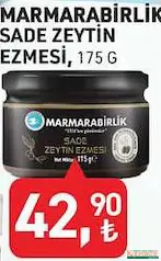 MARMARABİRLİK SADE ZEYTİN EZMESİ 175 G MARMARABİRLİK SADE ZEYTİN EZMESİ 175 G